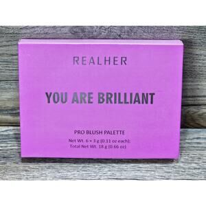Real Her RealHer You Are Brilliant Pro Blush Palette 6 Shades  18g / 0.66oz